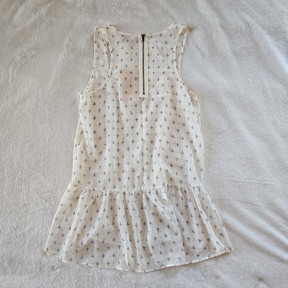 NWT Eyeshadow S Y2K Cover-up SHEER Tank Fairygoth BABYDOLL HI-LO FEMME FLOWY - Picture 15 of 15